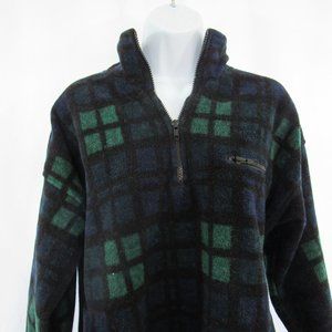 Vintage 90s Grunge Fleece Snowboarder Pullover Unisex Size M, Plaid, NO BILLY NO